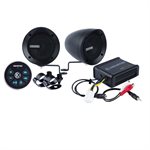 Memphis Audio Bar Mount  2-Speaker System w / Amp, Built-In Bluetooth Receiver, Black