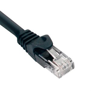 Quest 1' Cat 6 Patch Cable Booted (black)