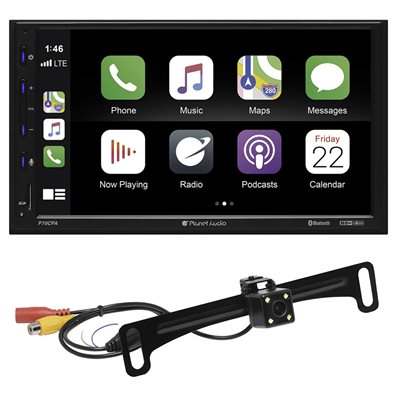 Planet Audio 7" DDIN CarPlay / Android Auto, Touchscreen Mechless w / Camera