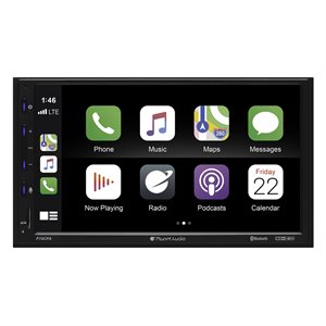 Planet Audio 7" DDIN CarPlay / Android Auto, Touchscreen Mechless Multimedia Player