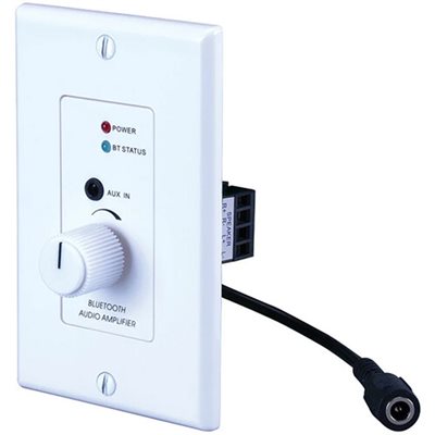 PulseAudio 2 Channel 30w Bluetooth Wall Plate Amplifier (Whi