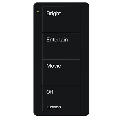 Lutron Pico 4-Button Living / Family Room Scene Keypad (black)