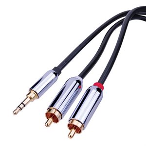 Vanco Premium 3.5mm to Dual RCA Stereo Cables - Length: 6ft.