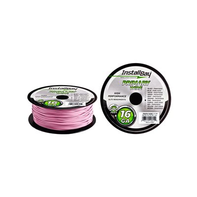 Install Bay 18 ga Primary Wire 500' Spool (pink)