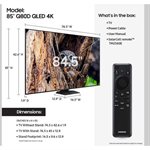 Samsung 85" 4K QLED Q80D Smart TV 120 Hz, HDR