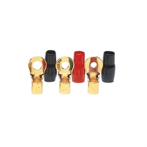 Raptor Mid Series 4 ga 1 / 4" Ring Terminals (gold, 20 pk)