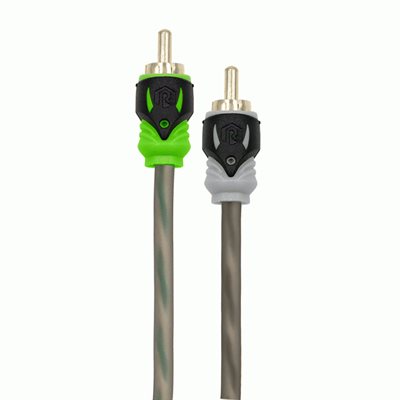 Raptor Pro Series 6' 2 Ch Visible Dual Twist Audio RCA