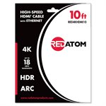 Red Atom 10' High-Speed HDMI 4K Cable with Ethernet
