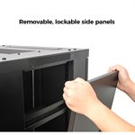 Red Atom 18U Enclosed Locking Rack with Active Cooling(V2 Packaging)