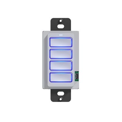 RTI 4 Button Lighted In-wall Universal System Controller