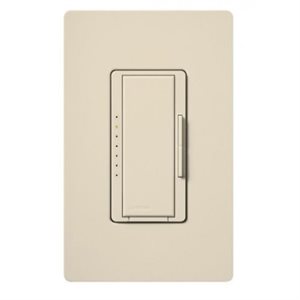 Lutron RadioRA2 Maestro 600W / 600VA Neutral Dimmer (light almond)