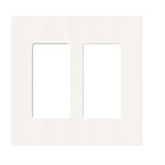 Lutron 2-Gang Satin Wall Plate (brilliant white)