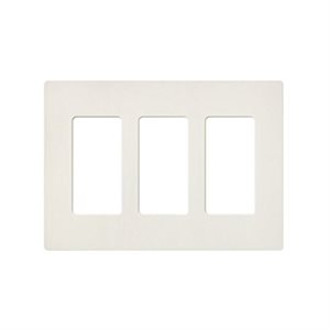 Lutron 3-Gang Satin Wall Plate (biscuit)
