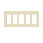 Lutron 5-Gang Satin Wall Plate (sand)