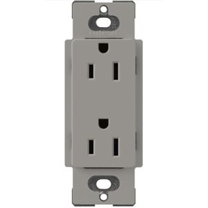 Lutron Claro 15amp Duplex Outlet (cobblestone)