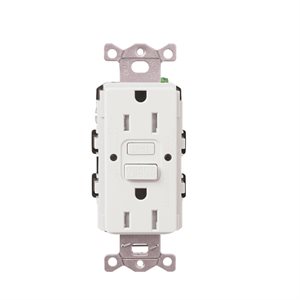 Lutron 15A GFCI Self-Testing Duplex Receptacle (snow white)