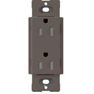 Lutron 15A Tamper Resistant Duplex Receptacle (truffle)