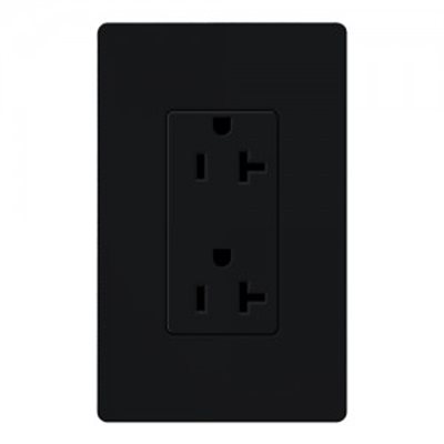 Lutron SATIN 20A Receptacle TMP RST (midnight)