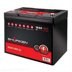 Shuriken 1,650W 70 Amp Hours Full-Size AGM 12V Battery