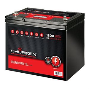 Shuriken 1,800W 80 Amp Hours Large Size AGM 12V Battery