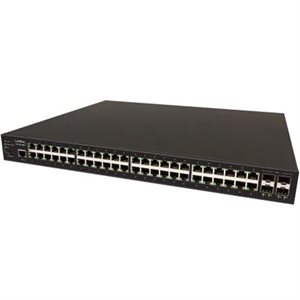 Luxul 48-Port Gb POE+ L2 L3 Managed Switch with 4 SFP, US Power Cord