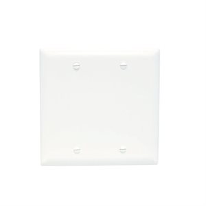 On-Q 2-Gang Blank Solid Wall Plate (white)