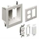 Arlington 2-Gang Recessed TV Box Kit