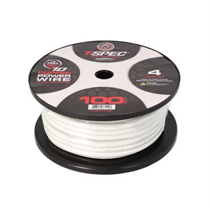 T-Spec 4 Awg 100' Matte Pearl OFC Power Wire - v10 Series