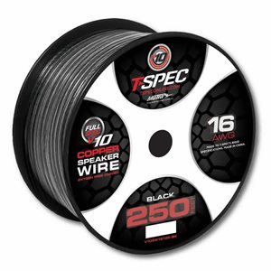 T-Spec v10 16 ga Speaker Wire 250' Spool (black)