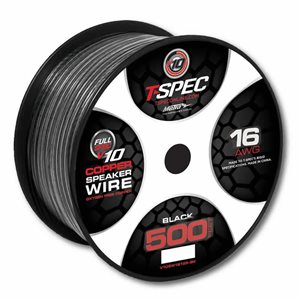 T-Spec v10 16 ga Speaker Wire 500' Spool (black)