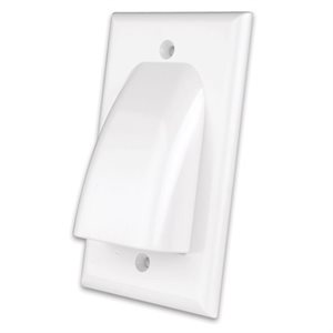 Vanco Flat Panel One-Gang Cable Wall Plate (white)