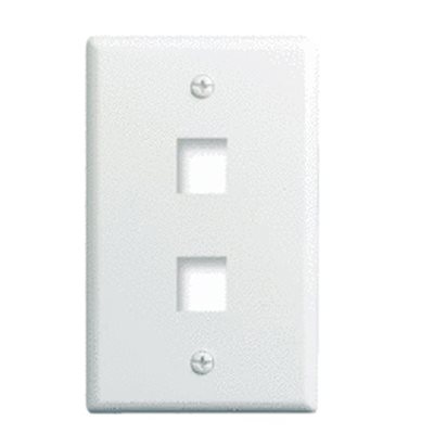 On-Q Single-Gang 2-Port Wall Plate (white, 10 pk)