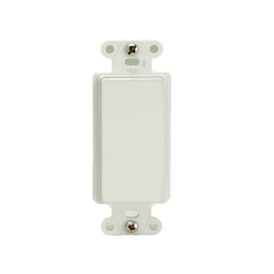 On-Q Blank Decorator Outlet Strap (white)