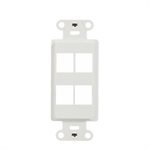 On-Q 4-Port Decorator Outlet Strap (white)