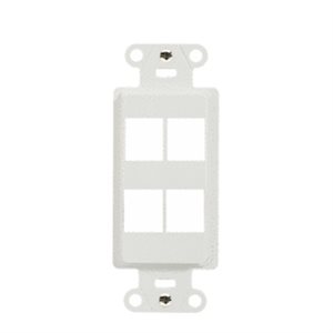 On-Q 4-Port Decorator Outlet Strap (white)