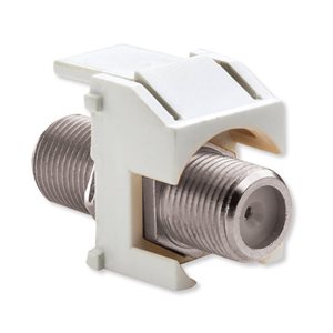 On-Q 3GHz Recessed F-Connector Keystone Insert (white, 50 pk)