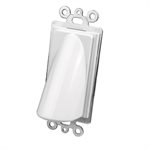 Vanco Bulk Cable Wall Plates- Single Decor (White)