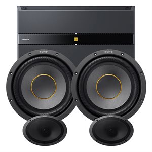 Sony ES Bundle 1 – 6-Channel Amplifier, 6x9 Coaxial Speaker Pair, 2x 10” Subs + Free Sound Damping