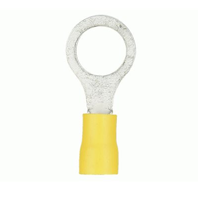 Install Bay 12-10 ga #6 Vinyl Ring Terminal (yellow, 100 pk